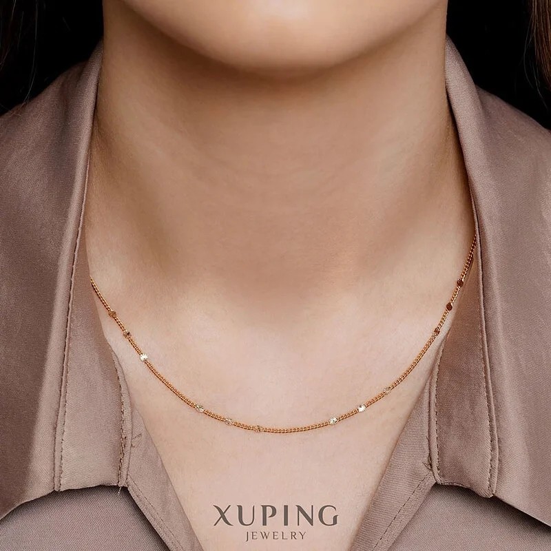 زنجیر پولکی ظریف ژوپینگ، درخشش بینظیر در گردن شما Xuping